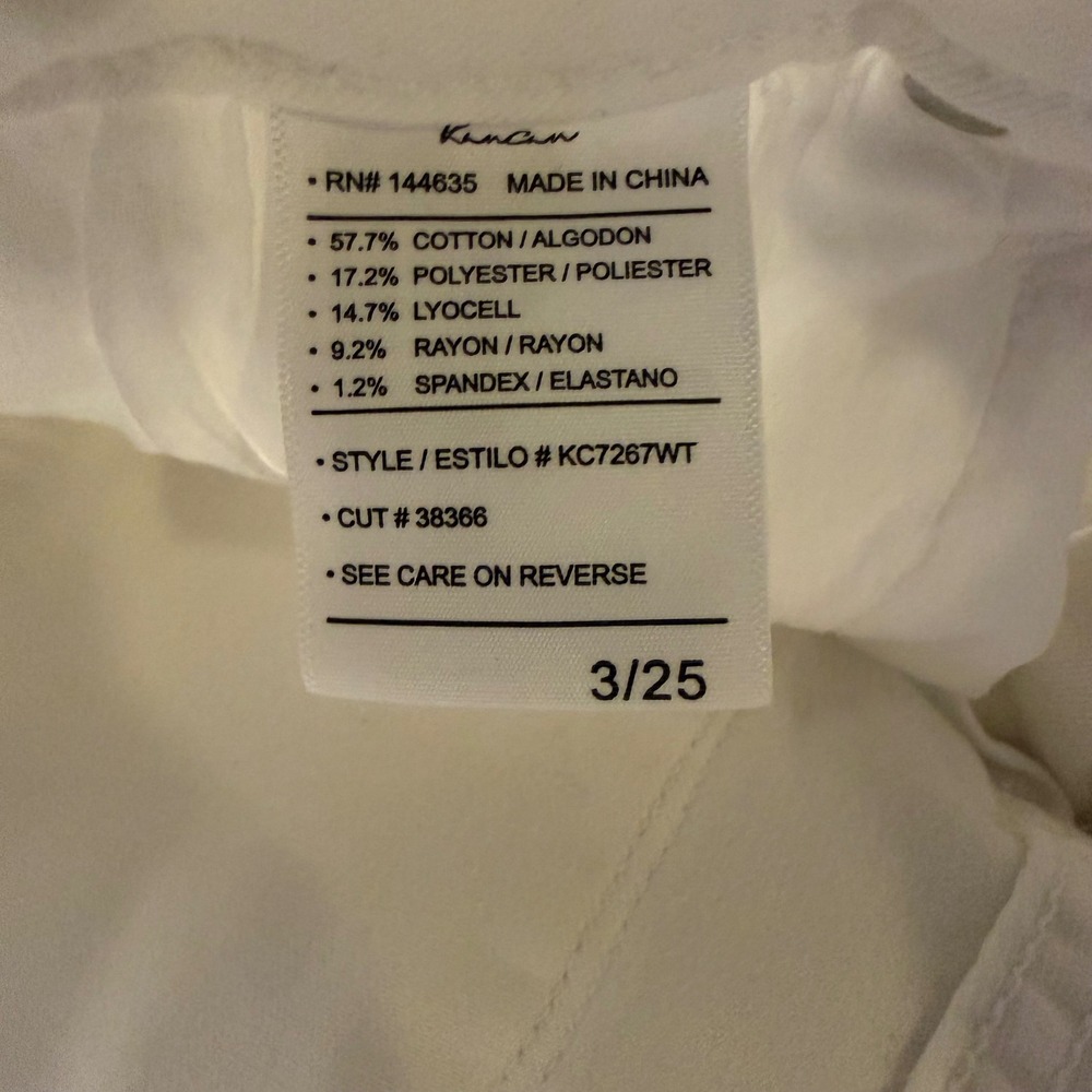 KanCan White High Rise Skinny Jeans Frayed Hem KC7267WT Size 3/25 - Picture 6 of 6